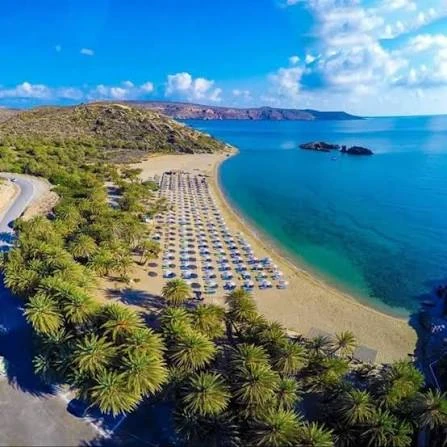 Vai palm beach in eastern Crete